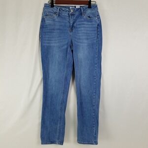 Time and Tru Womens Medium Wash Straight Leg Jeans Size 6 Regular‎ Blue Denim